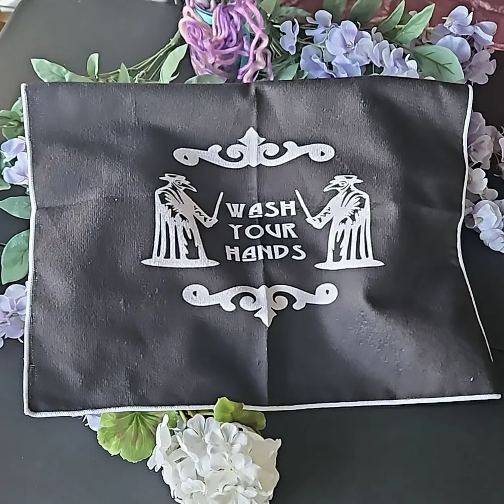 Goth Black & White Single Towel 